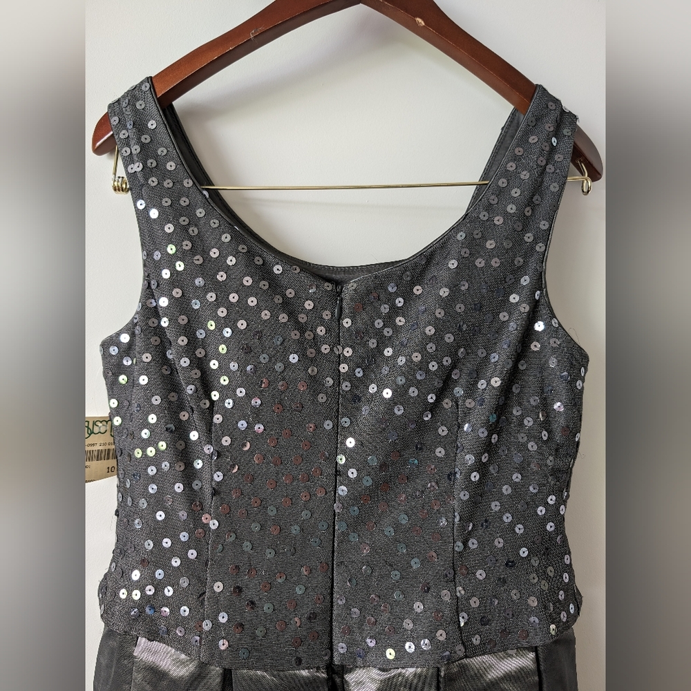 NWT Vintage JS Collections Silver Gray Gown Sequins - Picture 5 of 16